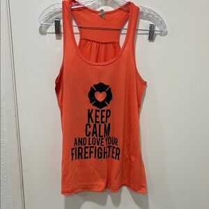 Vibrant Orange Firefighter Tank Top